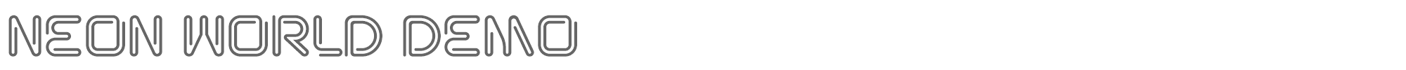 Sample characters Neon World Font